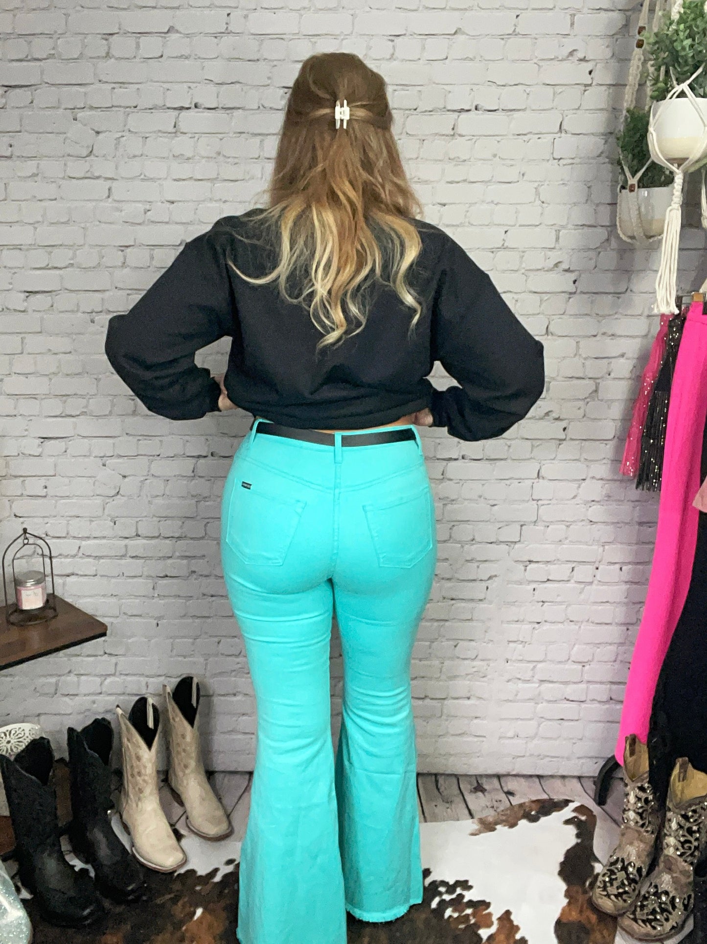 Turquoise Bell Bottoms