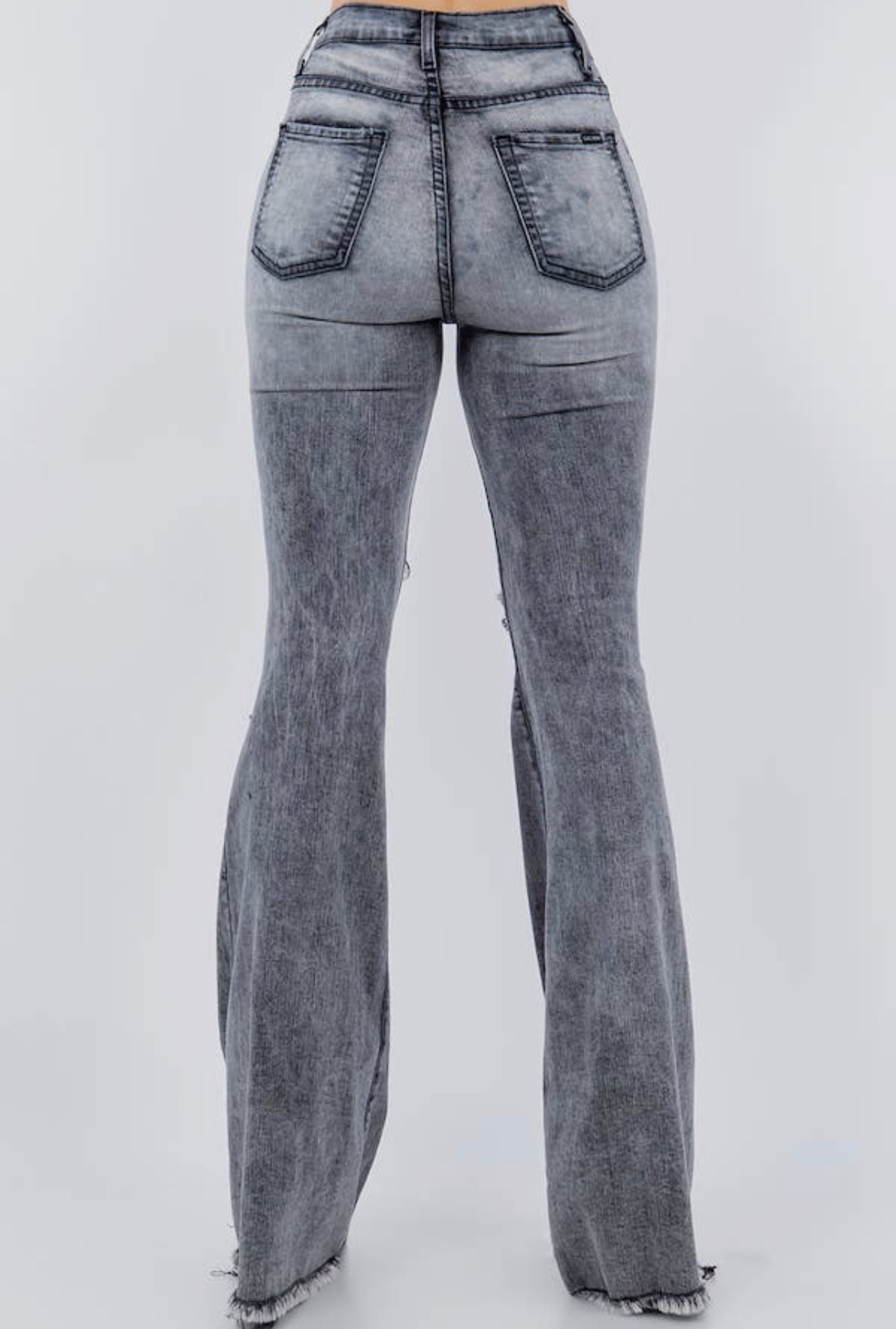 Charcoal Grey Bell Bottoms